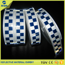 Blue Reflective Printing Chequer Tape for Police Cloths